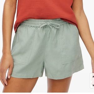 JCrew Linen-blend drawstring short-NWT